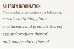 Allergens info